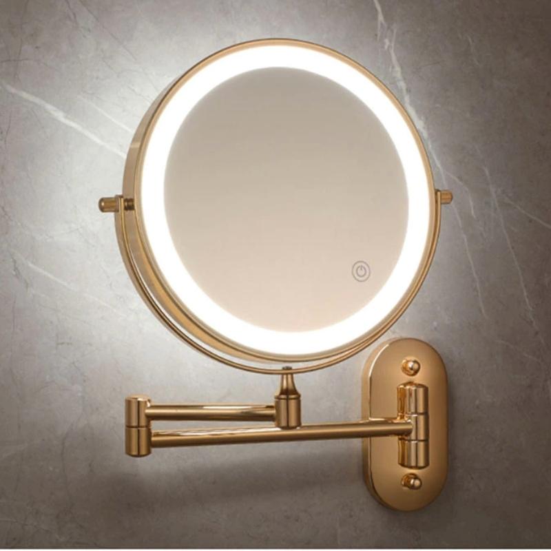 Vanity Mirror with Lights, Rechargeable Light Up Mirror in Gold, LED Magnifying Mirror for Makeup with 3x to 10x Options_03