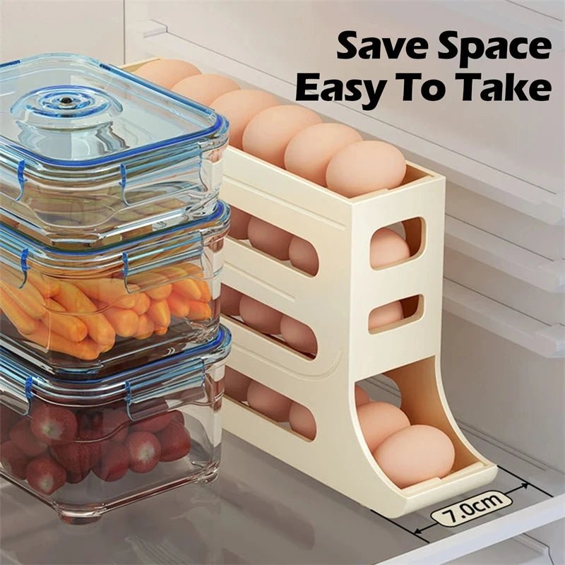 Egg Holder for Fridge, Rolling Egg Box for 30 Eggs, Fridge Organiser, Kitchen Storage Box_04