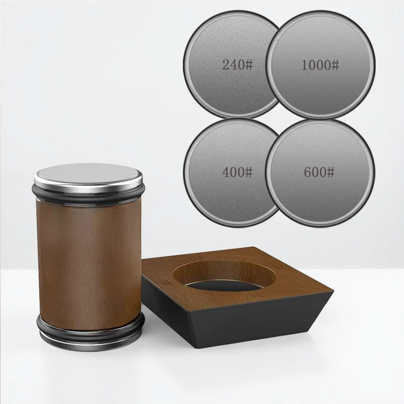 Knife Sharpeners, Rolling Knife Sharpener with Diamond Sharpening Stone, Kitchen Knife Sharpener with Wooden Platform_01