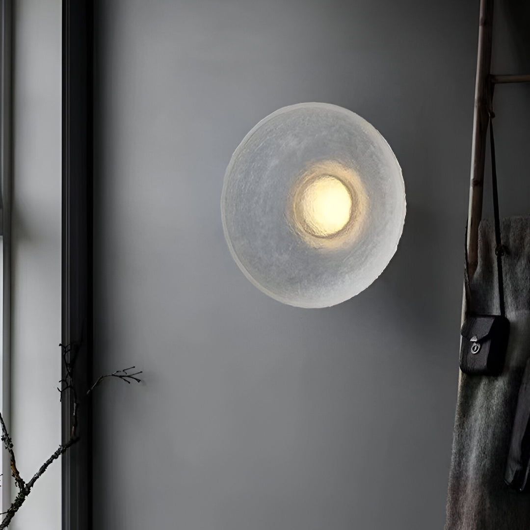 ResinGlow | Modern Sleek Round Wall Sconce LED Light for Ambient Lighting 3