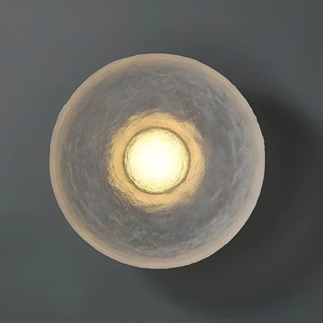 ResinGlow | Modern Sleek Round Wall Sconce LED Light for Ambient Lighting 4