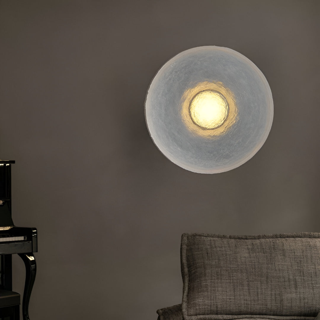 ResinGlow | Modern Sleek Round Wall Sconce LED Light for Ambient Lighting 5