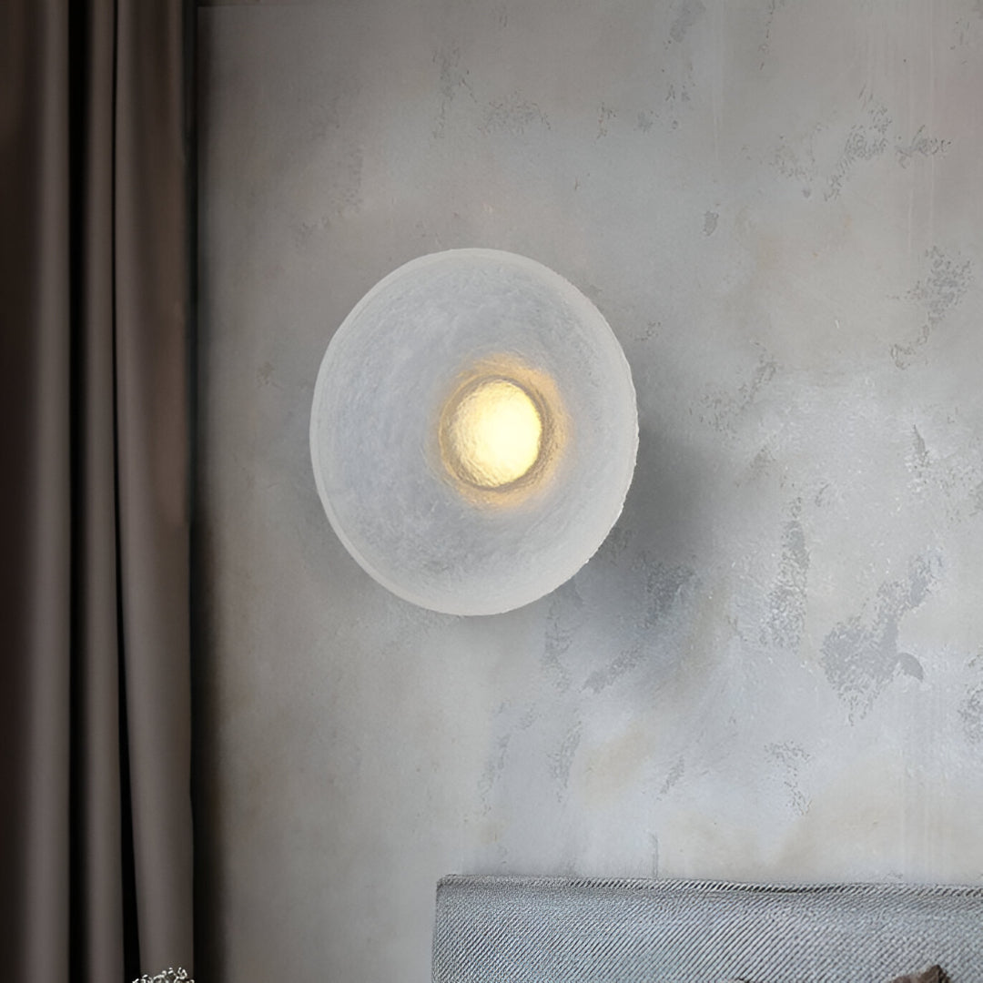 ResinGlow | Modern Sleek Round Wall Sconce LED Light for Ambient Lighting 6