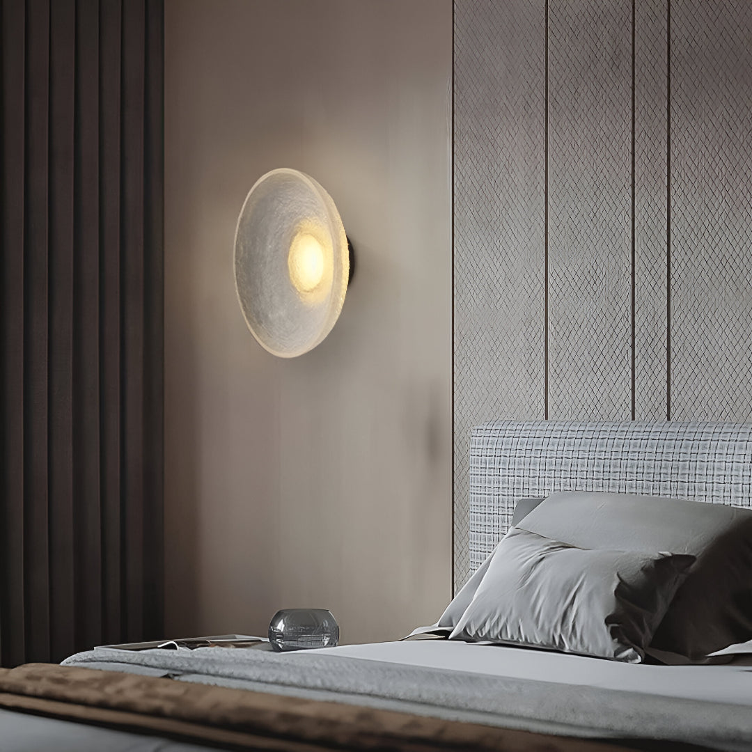 ResinGlow | Modern Sleek Round Wall Sconce LED Light for Ambient Lighting 8
