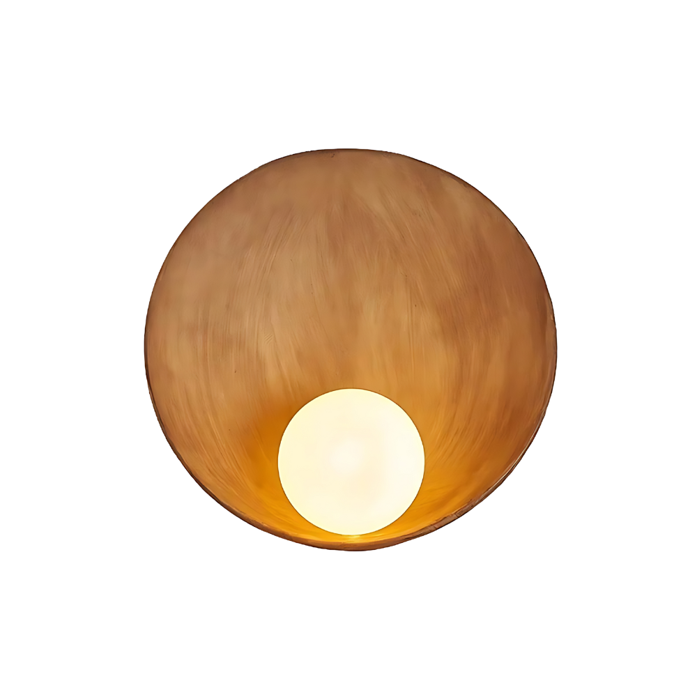 ResinGlow | Stylish Modern Japandi Wall Sconce with Frosted Shade 0