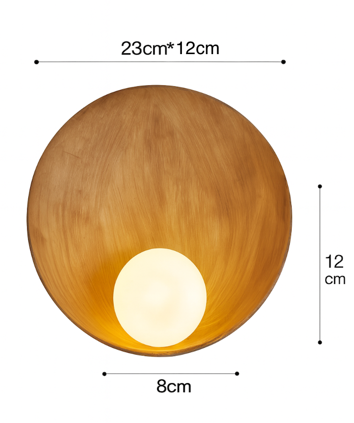 ResinGlow | Stylish Modern Japandi Wall Sconce with Frosted Shade 6
