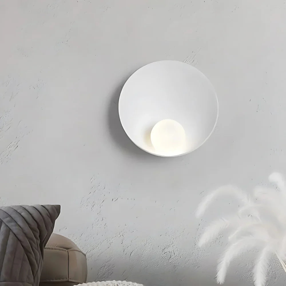 ResinGlow | Stylish Modern Japandi Wall Sconce with Frosted Shade 8