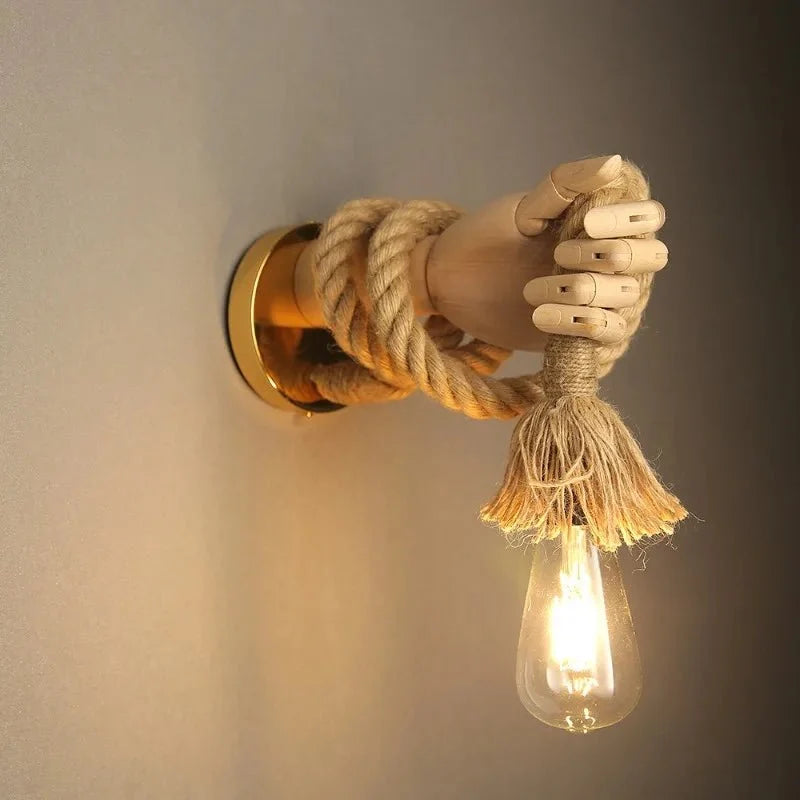 Wall Lights Indoor, Modern Living Room Wall Light, Retro Industrial Wall Sconce Light with Hemp Rope for Dining Room_00