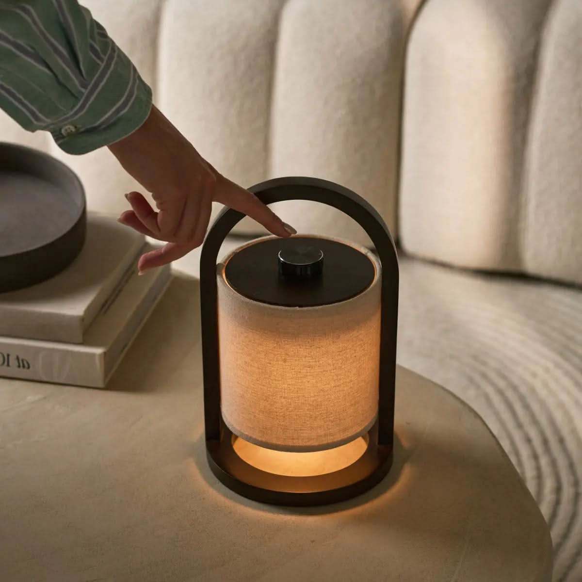 Rechargeable Table Lamps, Cordless Bedside Lamps, Wooden LED Lamp with Shade and 3 Colour Temperatures_04