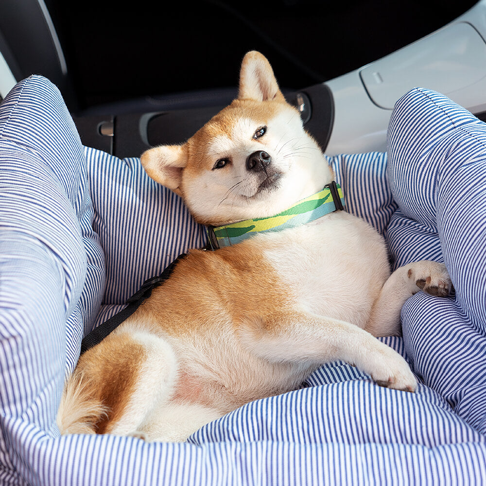 RoadTrip Collection | Dog Car Seat Bed with Adjustable Safety Straps | Cozy Design for Secure Travel 8