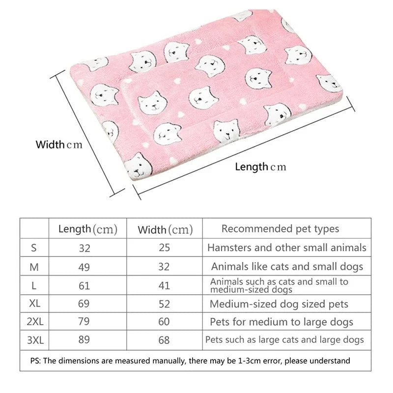 Warm Dog Mat with Soft Flannel Surface, Padded Cat Mat for Sleeping, Soft Pet Mat for Dogs and Cats in 3 Sizes_05