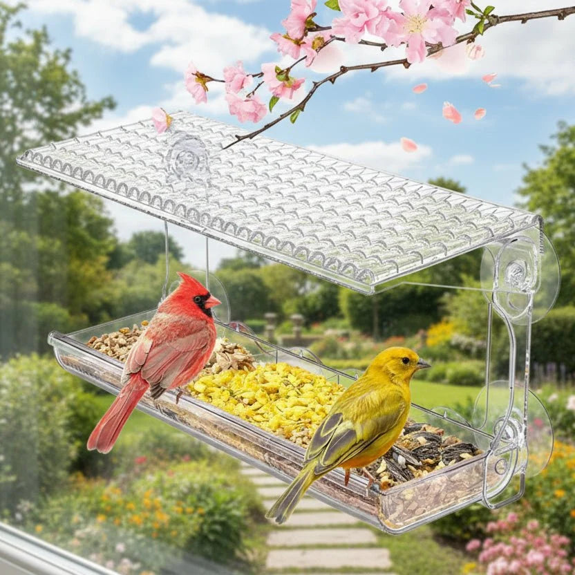 Transparent Bird Feeder for Window with Suction Cups – image 4