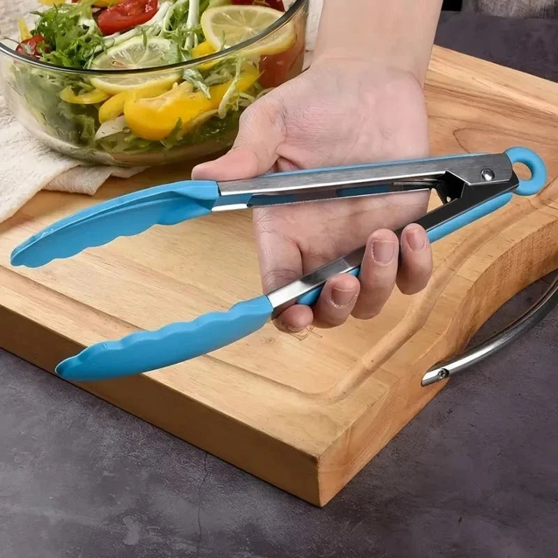 Cooking Tongs with Non-Slip Handle, Plastic Tongs for Serving Food, Lightweight Kitchen Tongs, Kitchen Accessories_01