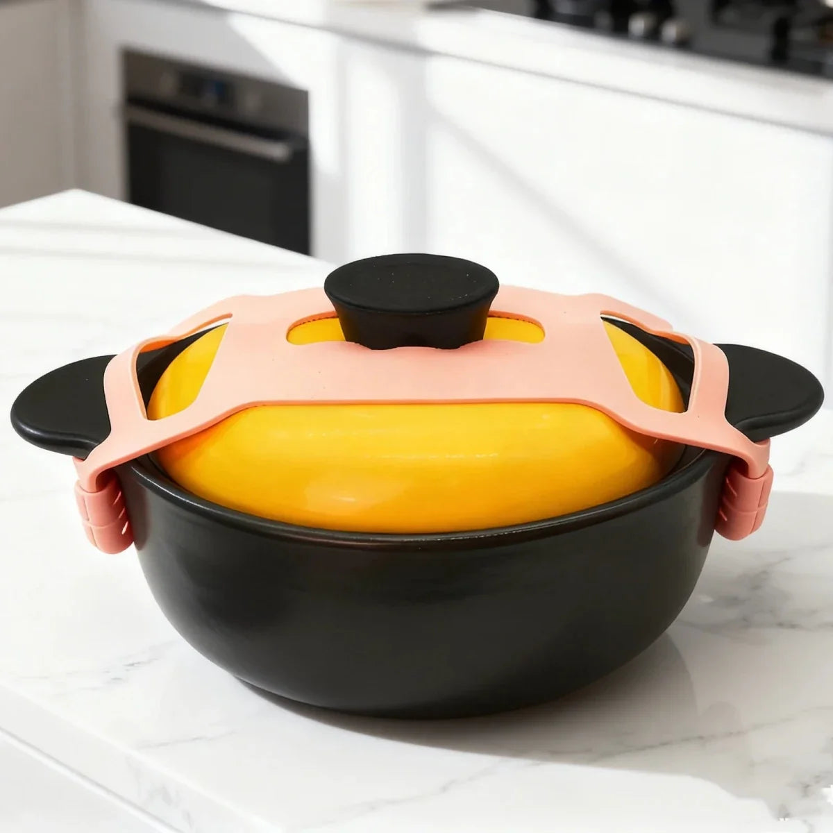 Silicone Pot Lid Holder, Pan Lid Holder and Spoon Rest, Non Slip Silicone Kitchen Accessories for Stove, Drip Tray