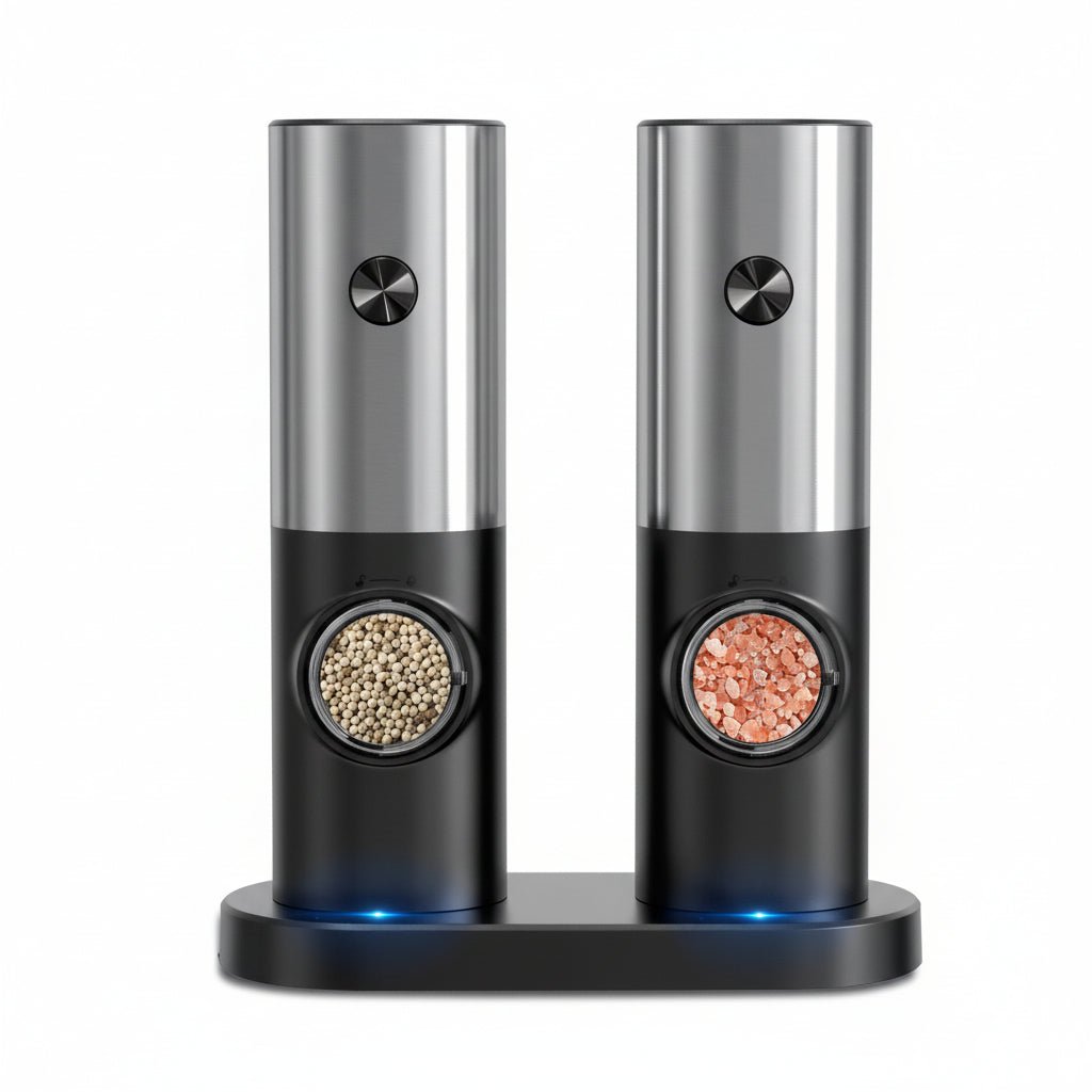 Electric Salt and Pepper Grinder Set, Battery Operated Salt and Pepper Mills with Ceramic Grinder, Kitchen Gadgets_07