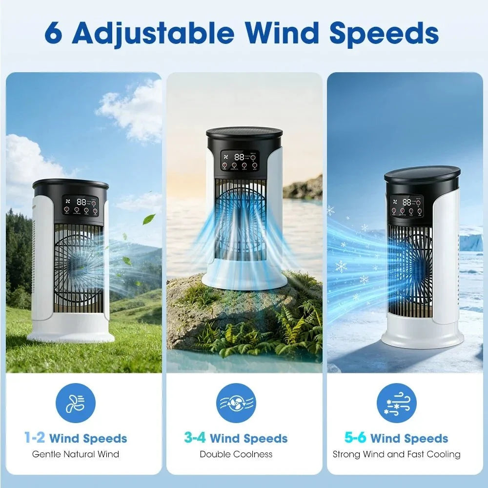 Portable Air Cooler 3 in 1 with Humidifier and LED Night Light, Evaporative Air Cooler Fan with Water Tank, Cooling Fan_03