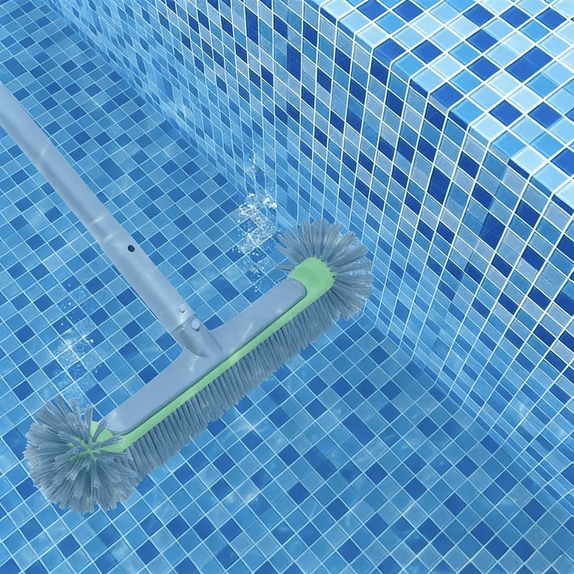 Pool Cleaning Brush in Aluminium for Walls and Corners