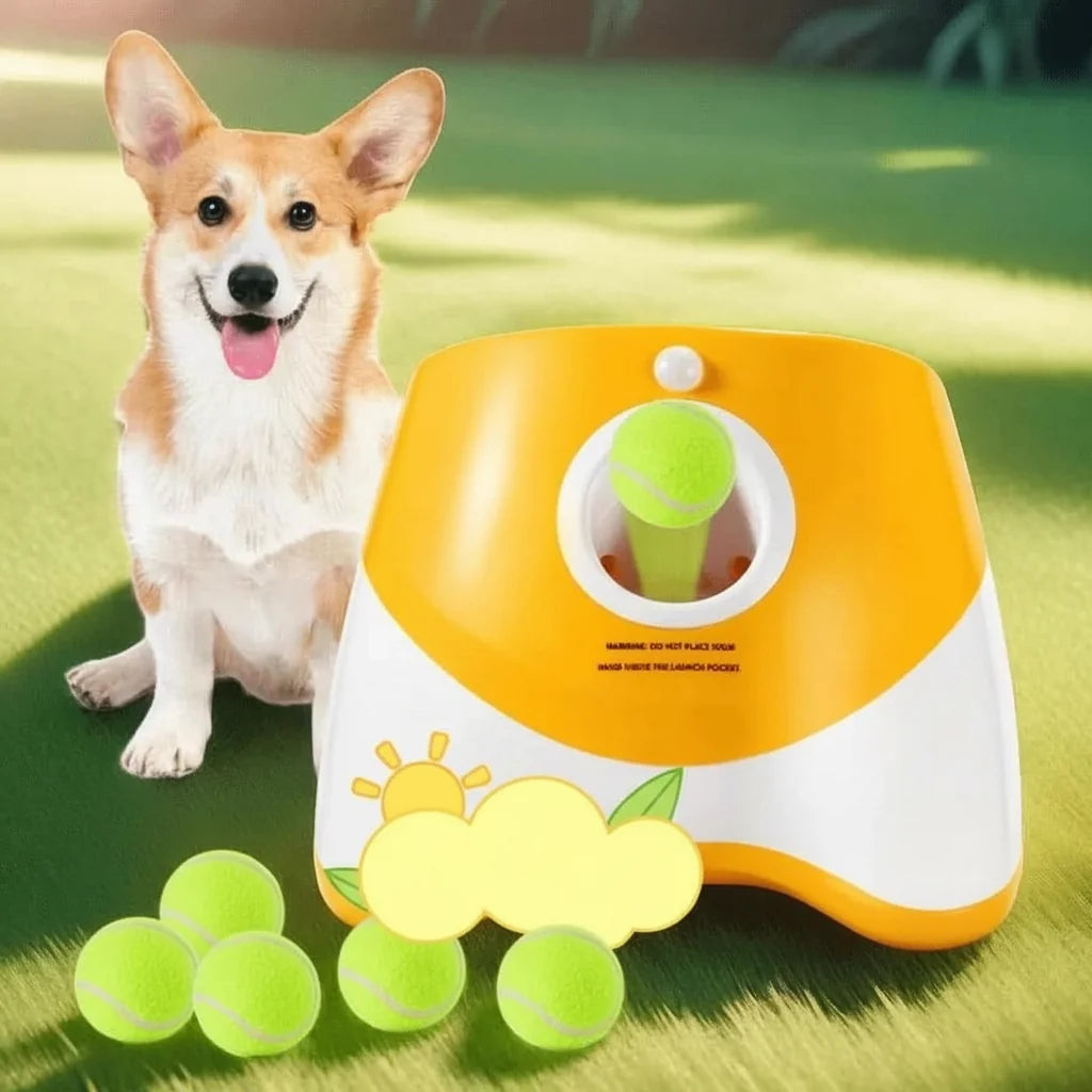 Dog Ball Launcher, Automatic Ball Thrower for Dogs, Interactive Dog Toy, Rechargeable Tennis Ball Launcher for Dogs_01