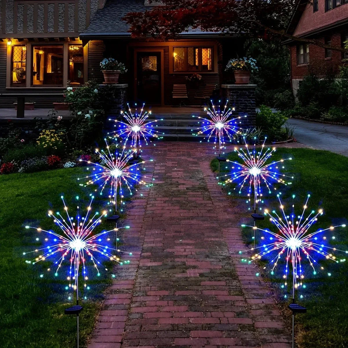 Outdoor Solar Lamp with Firework Effect, Garden Decoration – image 6