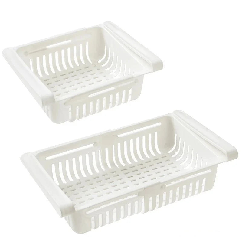 Plastic Storage Box for Fridge, Pull Out Fridge Drawer, Hanging Under Shelf Storage Box for Fruit and Eggs_09