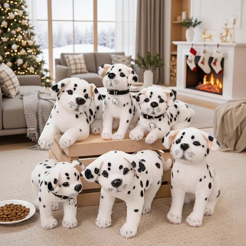 Dalmatian Soft Toy, Realistic Dog Plush Toy, Stuffed Dog Teddy, Stuffed Animal Plushie for Kids and Nursery Decor