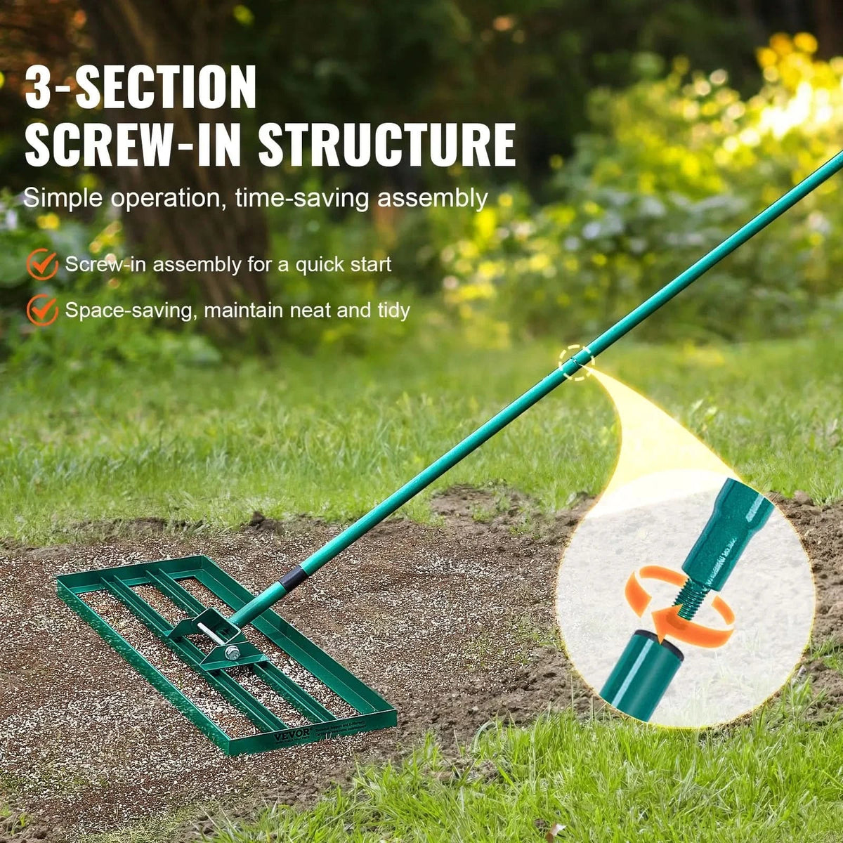 Garden Rake, Lawn Leveller – image 5