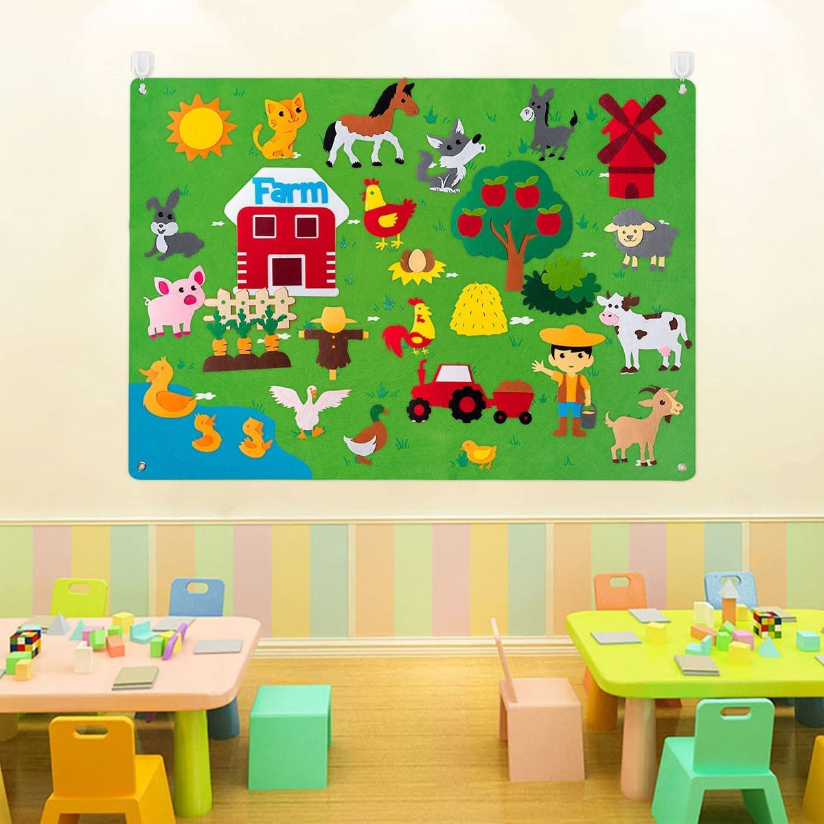 Felt Board 105 x 75 cm, Educational Toys for Imaginative Play – image 6