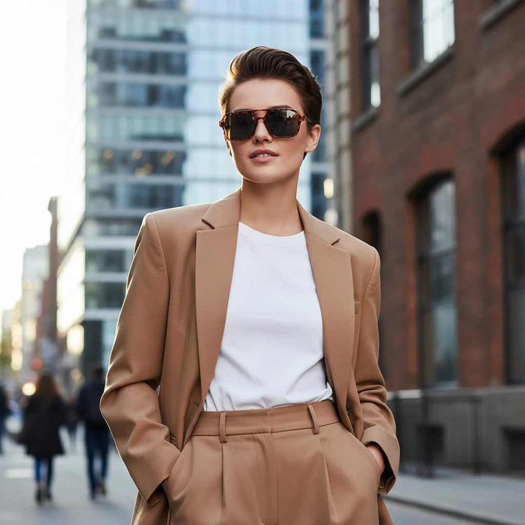 Square Sunglasses for Women, Ladies Sunglasses with Anti Reflective Lenses