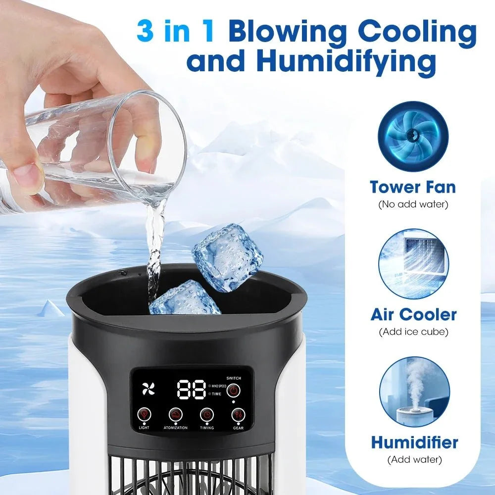 Portable Air Cooler 3 in 1 with Humidifier and LED Night Light, Evaporative Air Cooler Fan with Water Tank, Cooling Fan_06