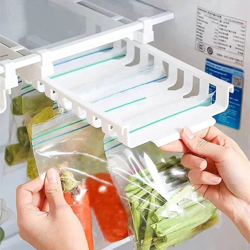Fridge Organisers, Fridge Drawer Organiser for Food Bags and Snacks, Fridge Rack, Kitchen Storage_01