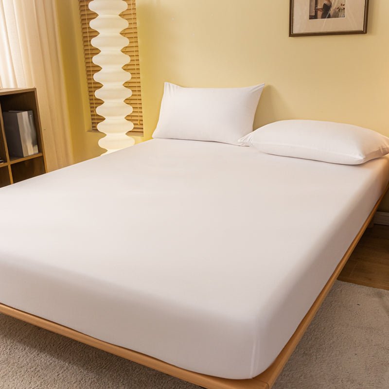 Fitted Bed Sheet, Cooling Fitted Sheet in Satin Look Microfibre, Satin Bed Sheet with Elastic in 71x132 to 198x203 cm_07