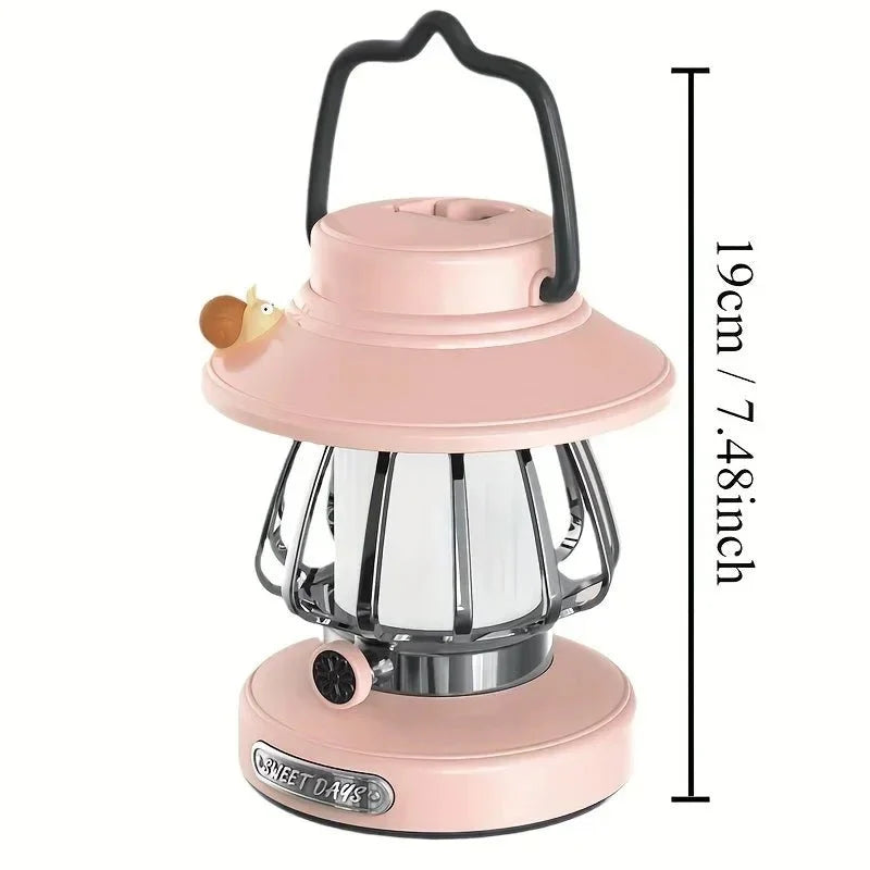 Night Light for Tent and Camping, Rechargeable Camping Light, Portable Battery Lamp, Retro Cordless Lamp with Warm LED_04