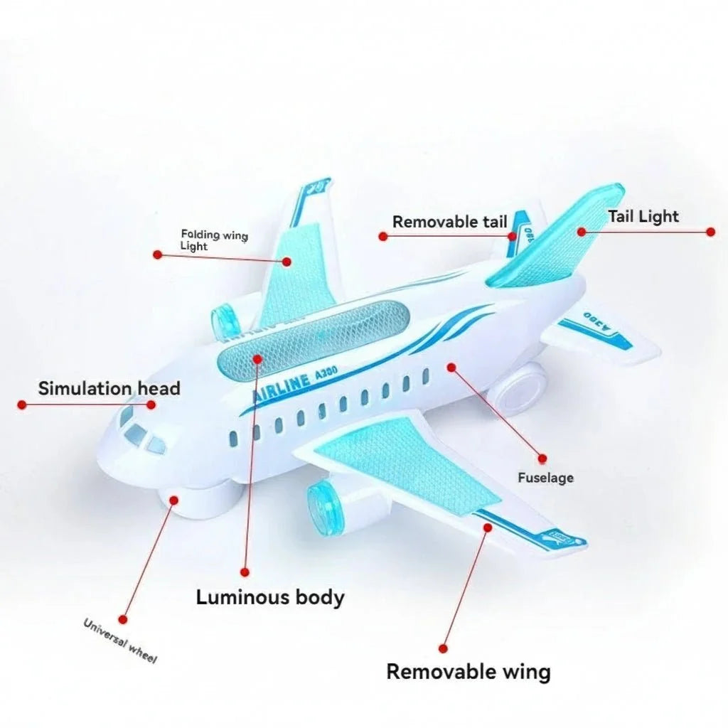 Aeroplane Toy with Lights and Music, Electric Airplane Toy with 360 Rotation, Toy Plane, Light Up Toys for Kids_06