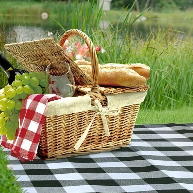 Picnic Blankets with Carrying Strap, Checkered Beach Blanket – image 6