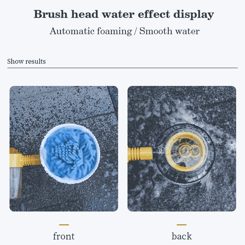 Car Wash Brush, Rotating Car Washing Brush with Automatic Foaming