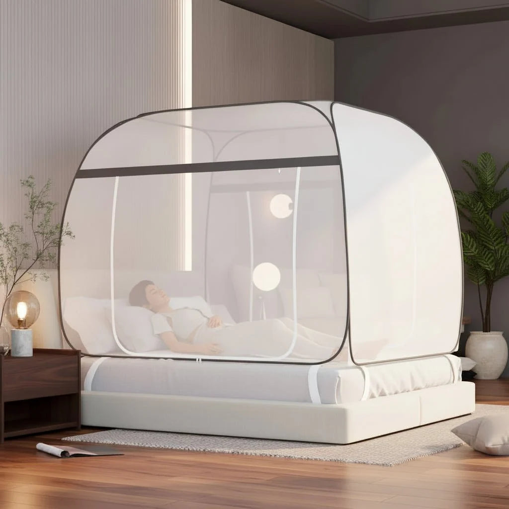 Mosquito Net for Bed, Hanging Mosquito Net for Bedroom, Insect Net for Camping 120 x 200 to 180 x 200 cm_03
