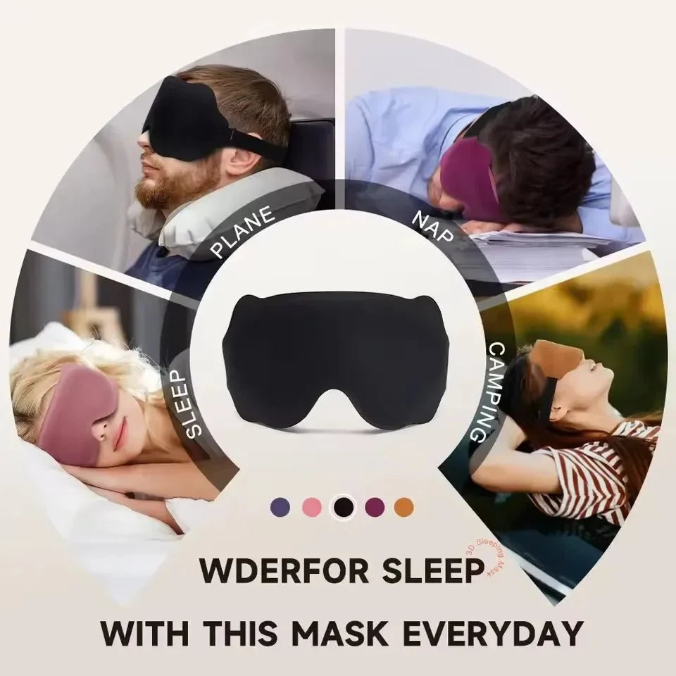 Eye Mask for Sleeping, 6D Memory Foam Sleep Mask for Deep Sleep, Light Blocking Eye Mask for Travel and Eyelashes_06