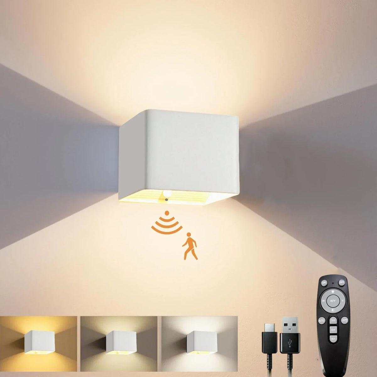 Rechargeable Wall Lights with Motion Sensor, Wireless Hallway Light – image 9