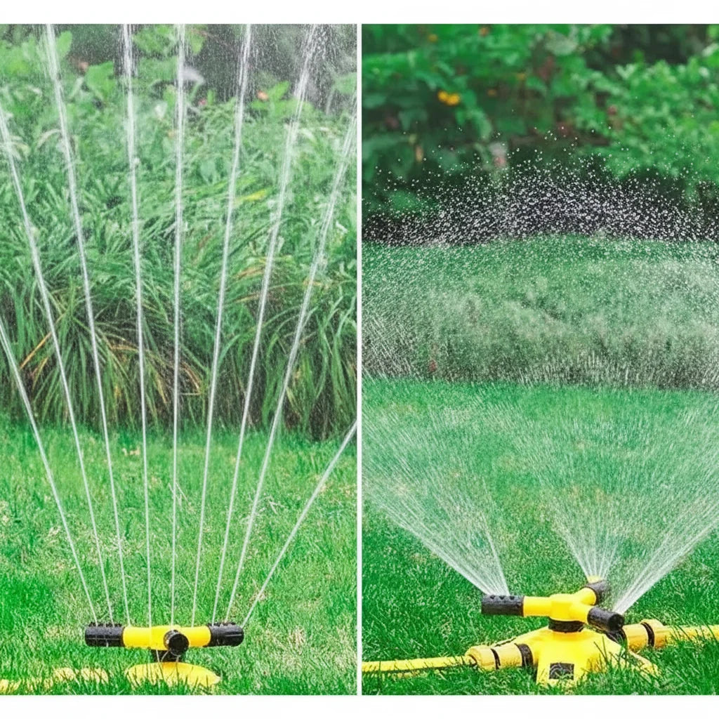 Garden Sprinkler 360 Degree Rotating, Lawn Sprinkler with 3 Arms up to 15 m – image 4