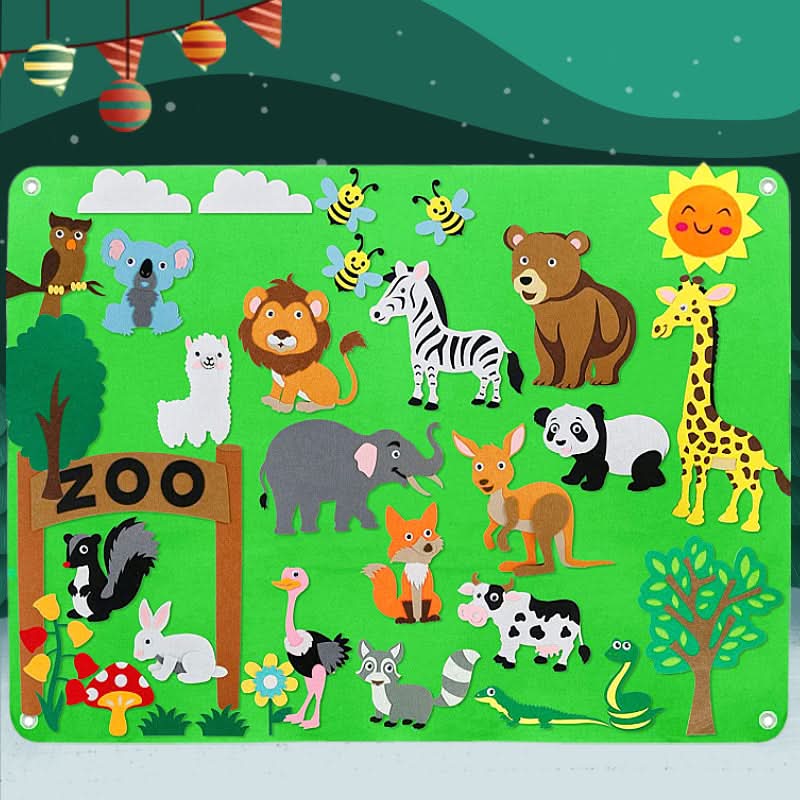 Felt Board 105 x 75 cm, Educational Toys for Imaginative Play
