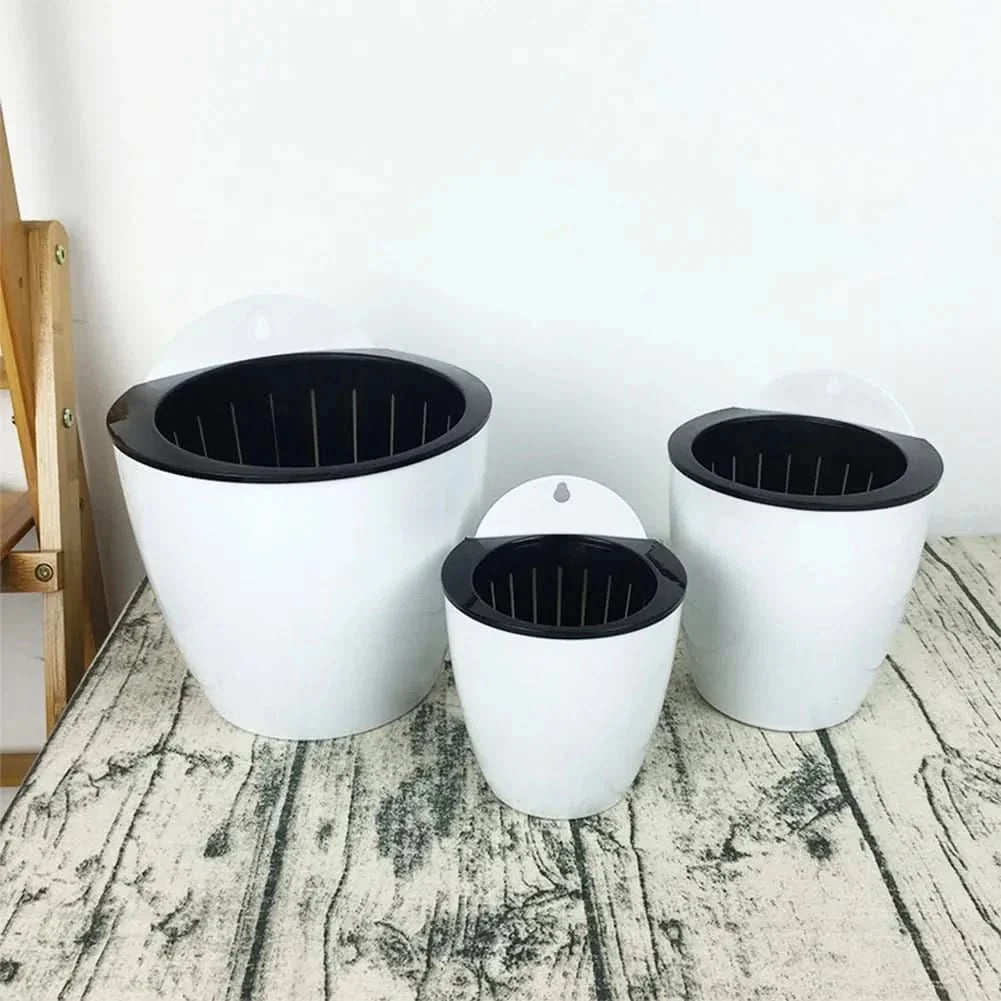 Self Watering Plant Pots, Wall Mounted Flower Pot with Bracket, Vertical Wall Planter for Indoor and Outdoor Plants_06