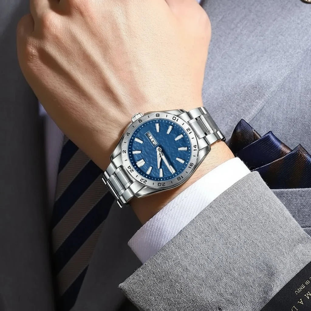 Stainless Steel Watch Men with Ergonomic Bracelet – image 6