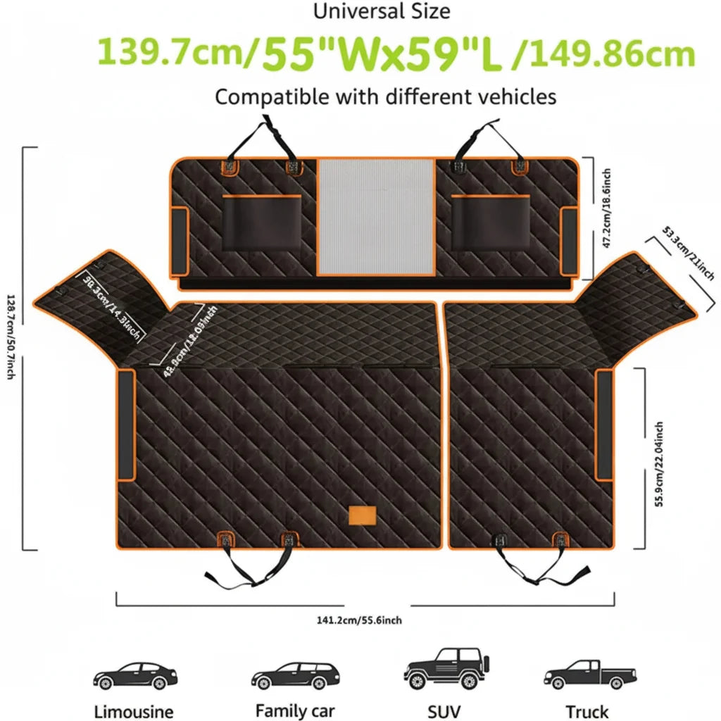 Dog Car Seat Cover Rear, Waterproof Car Seat Cover for Dogs – image 4