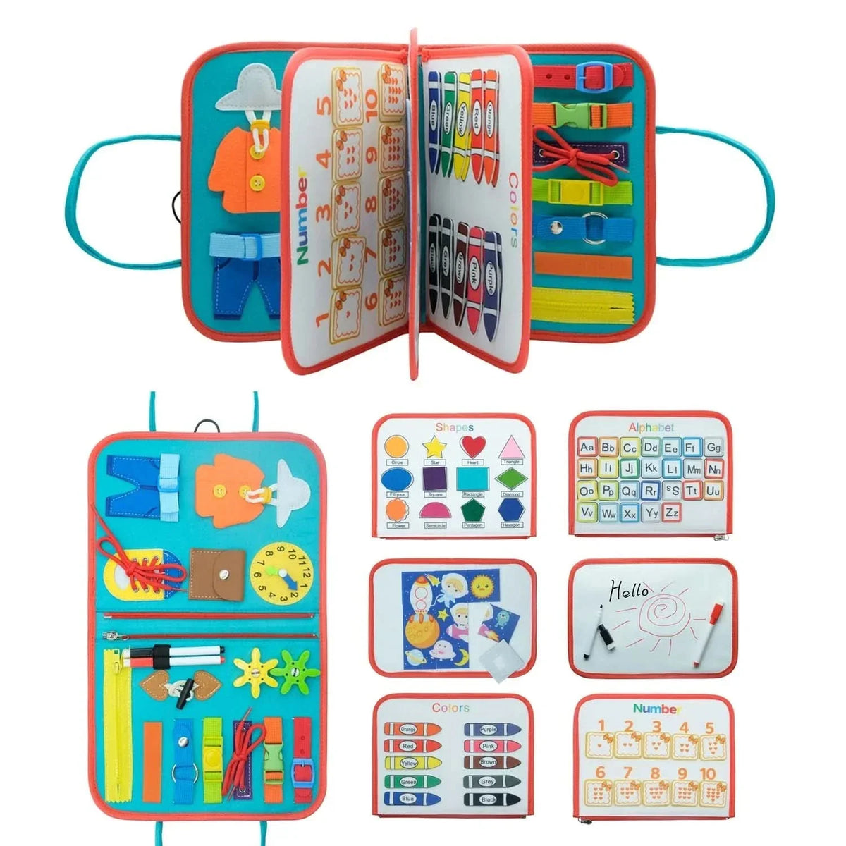 Montessori Busy Book, Sensory Book for Fine Motor Skills – image 6