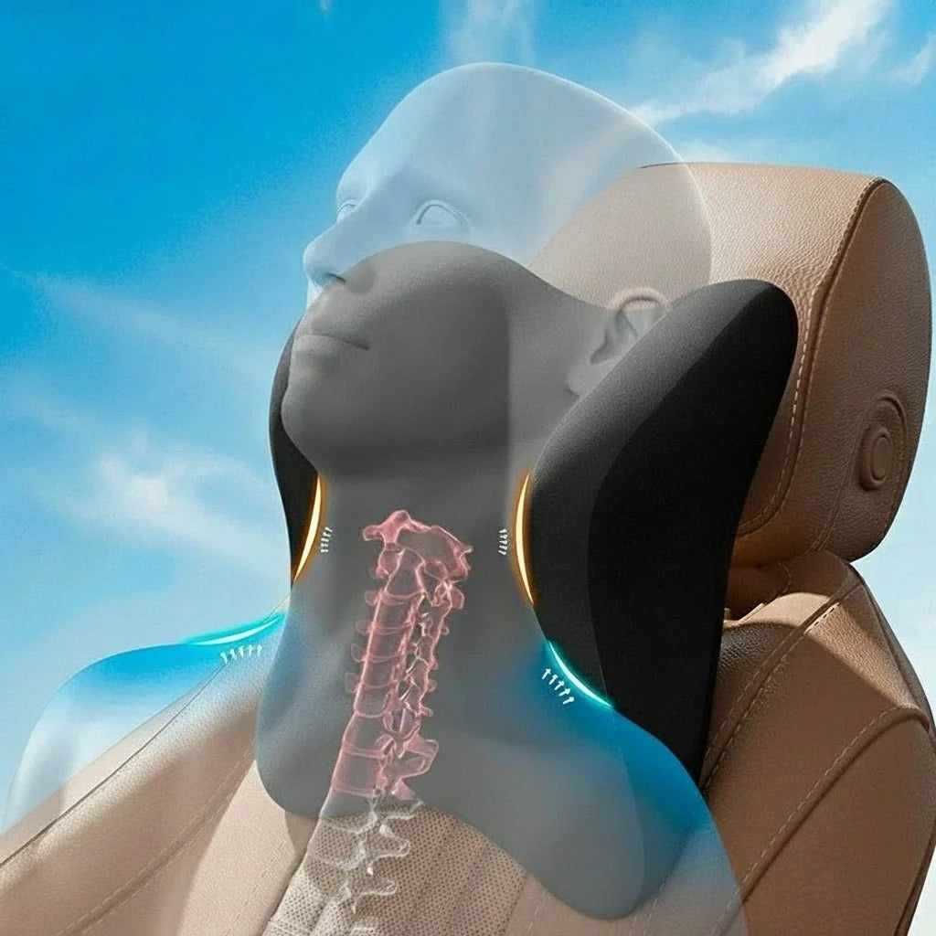 Travel Neck Pillow for Car, Memory Foam Neck Support Pillow – image 4