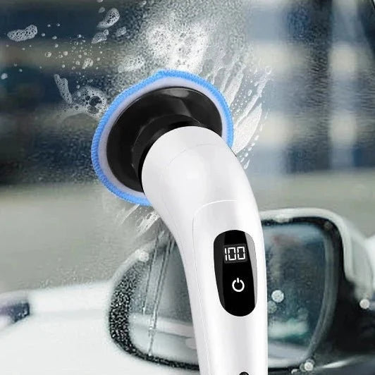 Cordless Electric Scrubbing Brush, Long Handle Scrubbing Brush with 7 Heads, Electric Cleaning Brush for Bathroom_02