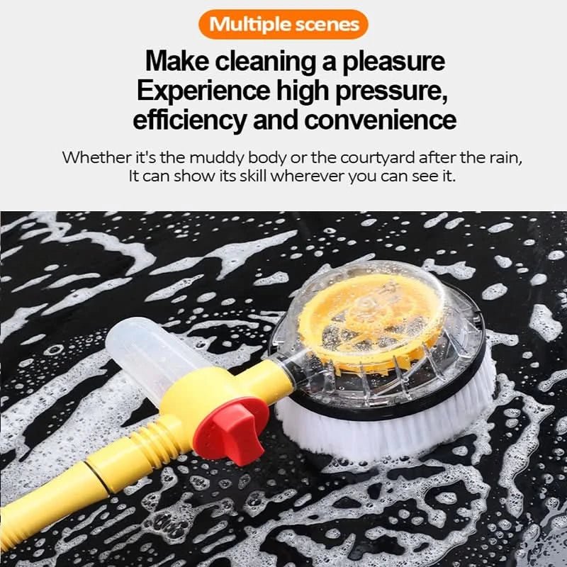 Car Wash Brush, Water Powered Vehicle Wash Brush for Cars and Boats