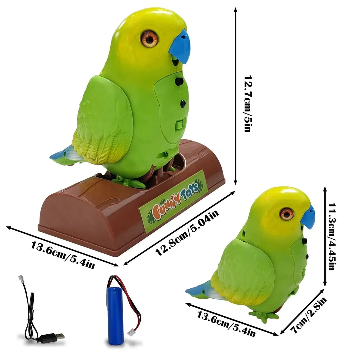 Talking Parrot Toy That Repeats What You Say, Singing Talking Bird, Funny Gifts for Kids and Adults_03