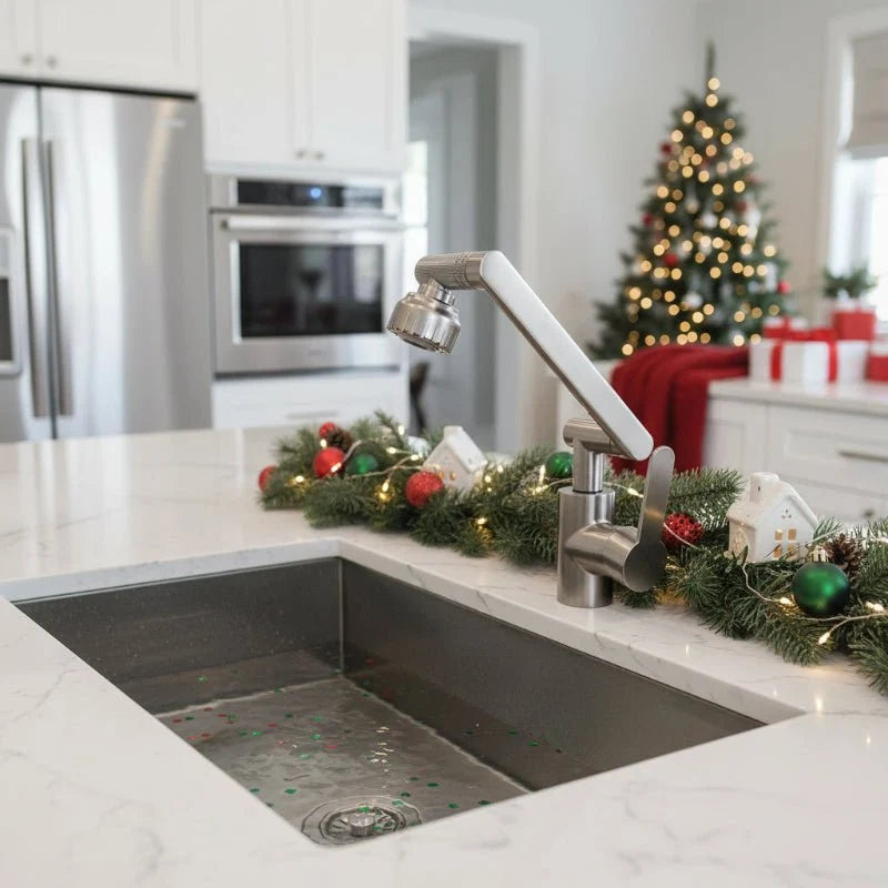 Kitchen Taps with 360 Rotating Robotic Arm, Kitchen Mixer Tap with Bubble and Shower Spray