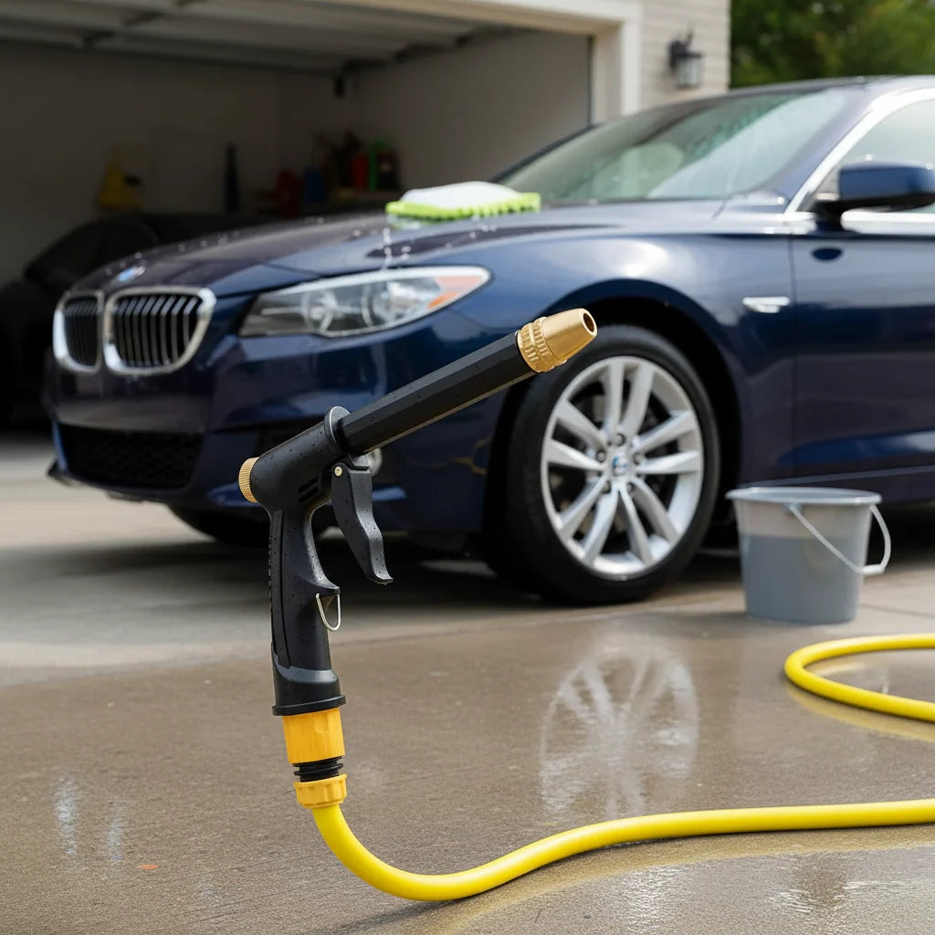 High Pressure Water Gun, Garden Hose Spray Gun with Adjustable Jet, Hose Nozzle for Car Washing and Garden Watering